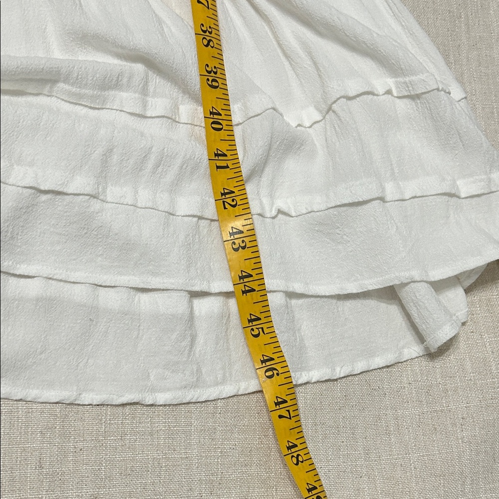 Accent the Label Dress Medium White Cottagecore Squared Milkmaid Bridal - Picture 12 of 16